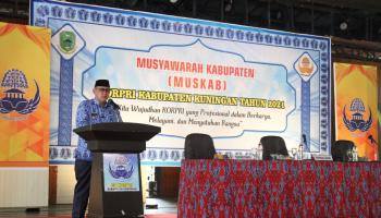 Bupati Membuka acara Muskab DP KORPRI Kabupaten Kuningan ke IX tahun 2021