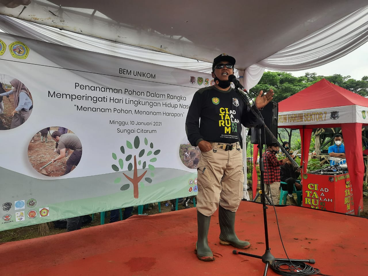 Penanaman Pohon Dalam Rangka Hari Lingkungan Hidup Nasional di Bantaran Citarum