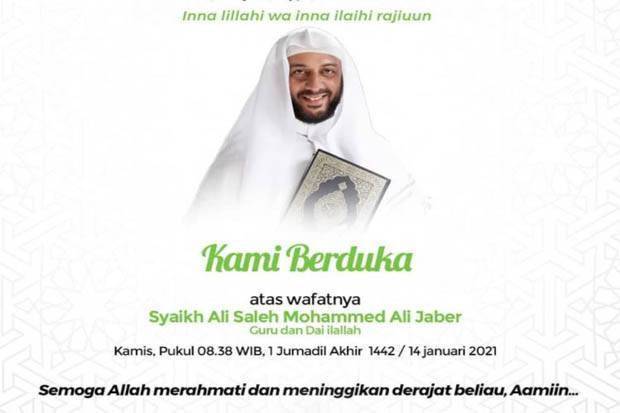Ulama Besar Syekh Ali Jaber Meninggal Dunia di RS Yarsi, Lantunan Doa Bergema di Twitter
