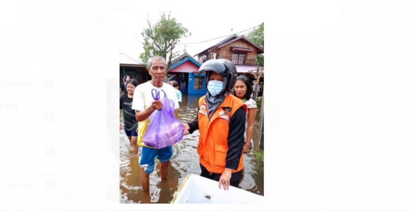 Banjir di Beberapa Wilayah di Kalsel Belum Juga Surut, Laznas LMI Bantu Logistik