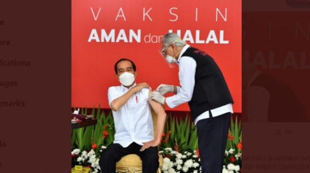 Vaksin Utuh saat Disuntik ke Jokowi, Ini Jawaban Ketua PB IDI
