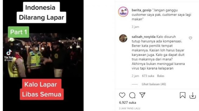 Viral Video 'Indonesia Dilarang Lapar', Ini Komentar Warganet