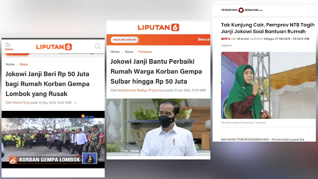 Jokowi Janji Beri Rp50 Juta pada Korban Gempa Sulbar, HNW: Janji Lombok Aja Belum Dipenuhi