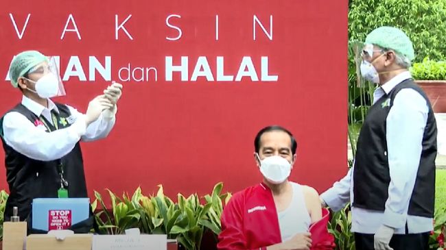 Sudah Lakukan Vaksinasi dosis Kedua, Jokowi Sebut Vaksinasi untuk Masyarakat Pertengahan Februari