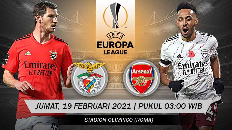 LINK Live Streaming Europa League : Benfica Vs Arsenal 