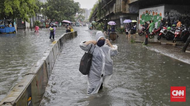 Wilayah Jakarta dan Bekasi yang Terendam Banjir Pagi Ini