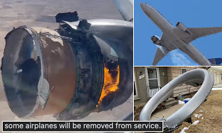 Mesin Boeing 747 Terbakar di Udara, Puing Berjatuhan Lukai 2 Orang