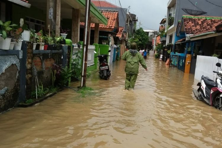 Sejumlah Titik Lokasi Banjir Akibat Luapan Beberapa Sungai di Wilayah Kabupaten Karawang Berangsur Surut