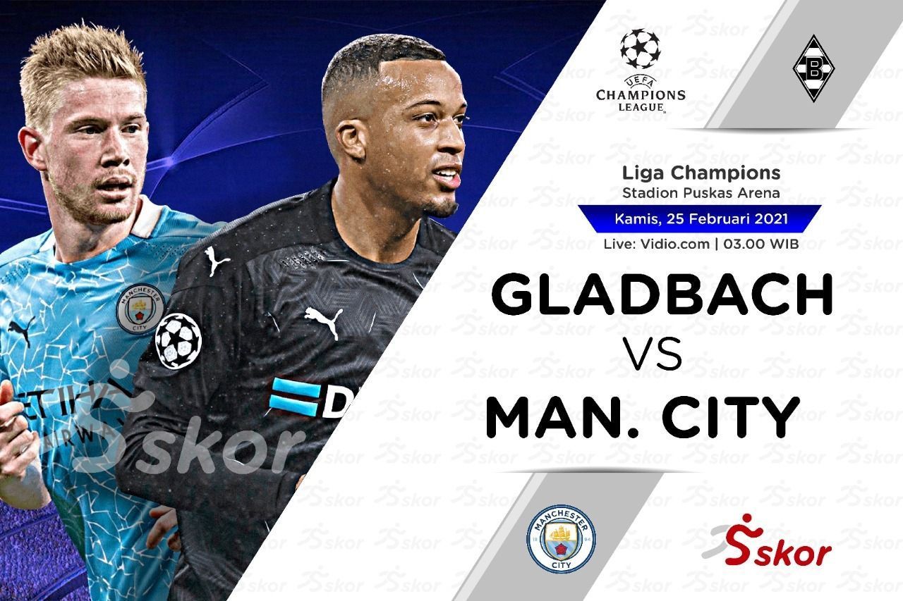 LINK Live Streaming Champions League : Monchengladbach vs Manchester City