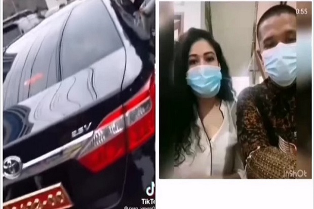 Wanita Cantik yang Videonya Viral Pamer Plat Nomor TNI Palsu  di Tik Tok, Ditangkap POM TNI