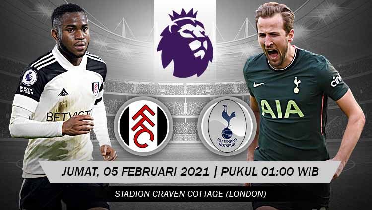 LINK Live Streaming Pertandingan Premier League : Fulham VS Tottenham Hotspur