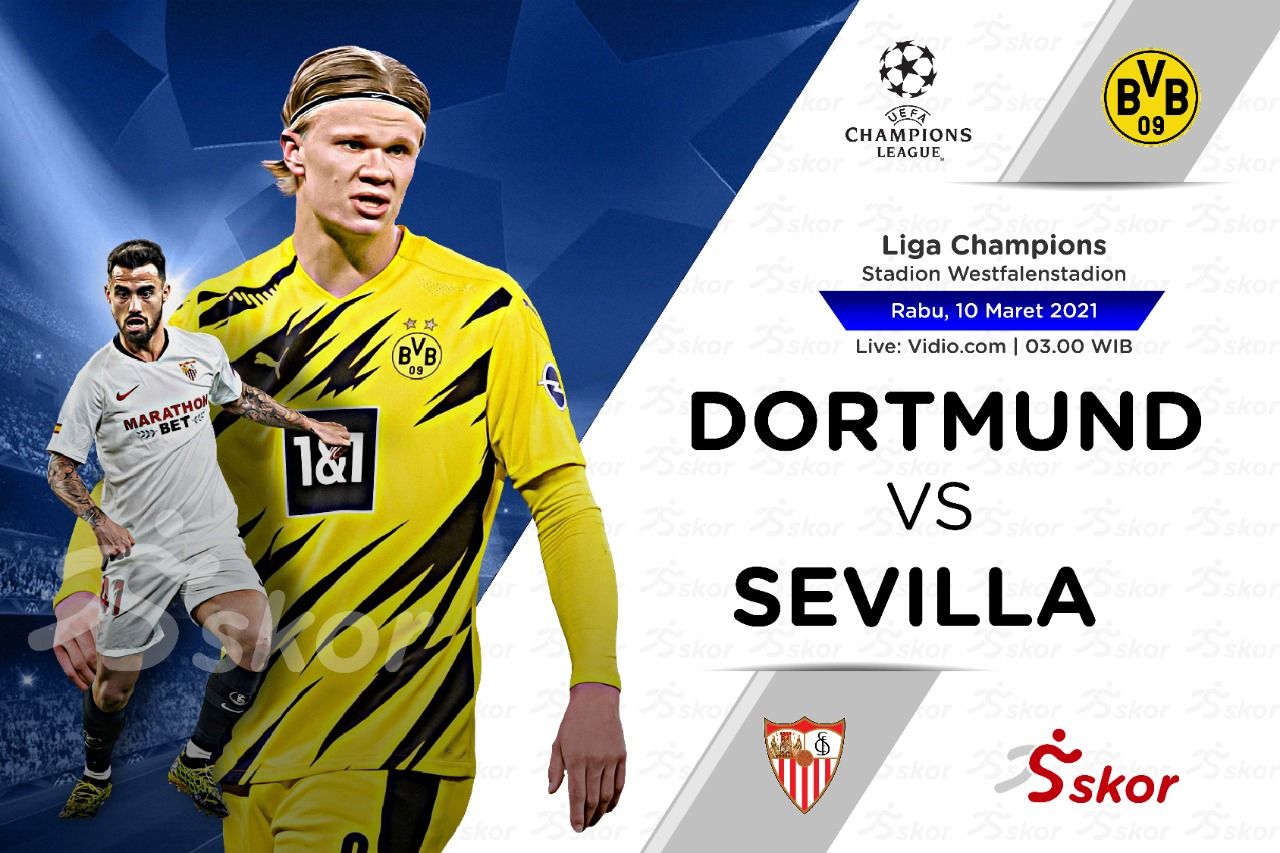 LINK Live Streaming Champions League : Borussia Dortmund Vs Sevilla, Pukul 03.00 WIB 