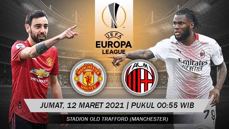 LINK Live Streaming Pertandingan Liga Europa : Manchester United vs AC Milan, Live di SCTV