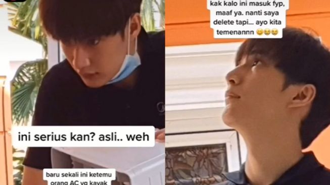 Viral Tukang Servis AC Berparas Ganteng, Disebut Mirip Idol Kpop