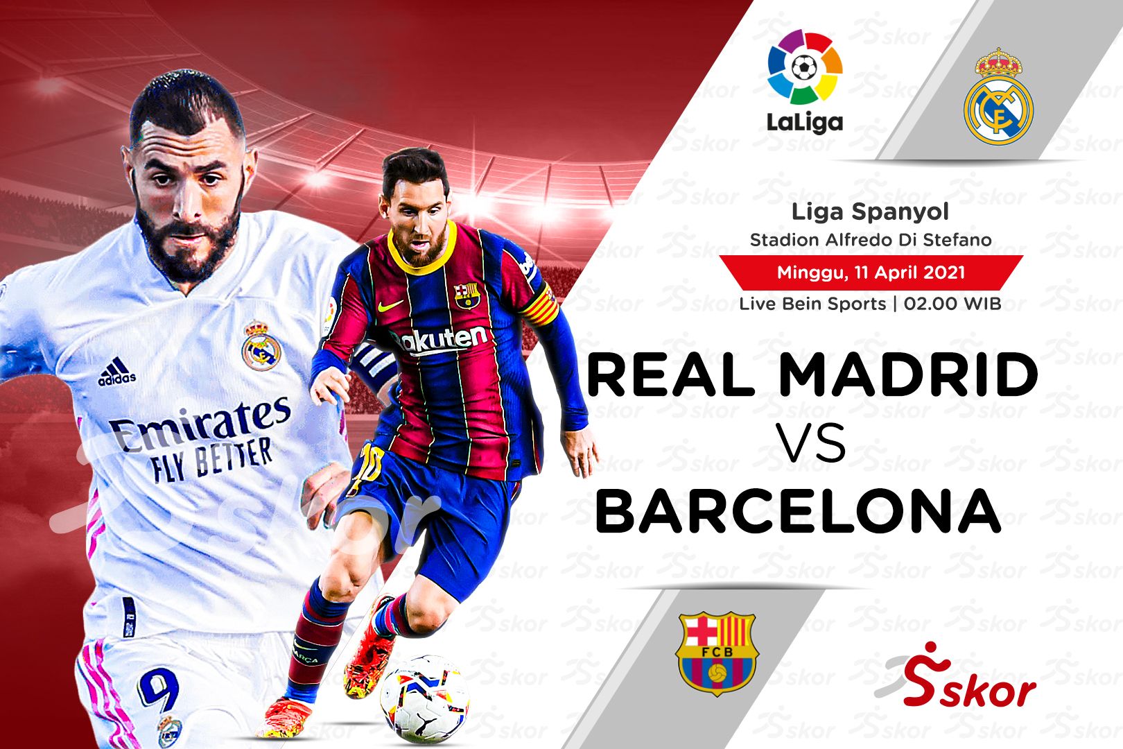 LINK Live Streaming La Liga BIG MATCH El Clasico: Real Madrid Vs Barcelona, Tonton Disini ! 