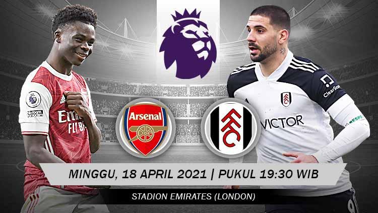 LINK Live Streaming Pertandingan Premier League : Arsenal vs Fulham