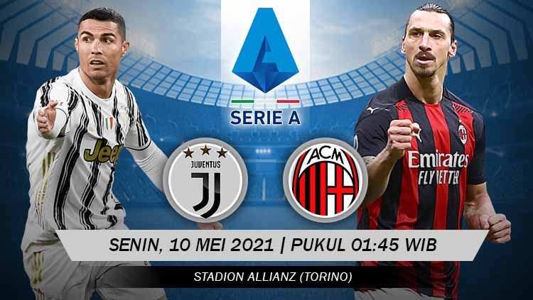 LINK Live Streaming Pertandingan Serie A BIG MATCH : Juventus VS AC Milan, Siapa yang Terlempar dari Empat Besar ??