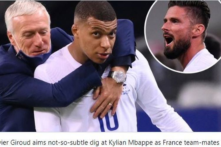 Jelang Euro 2020, Mbappe dan Giroud Dikabarkan Ribut Gara-gara Sentuh Rambut Mbappe di Masa Lalu ?  