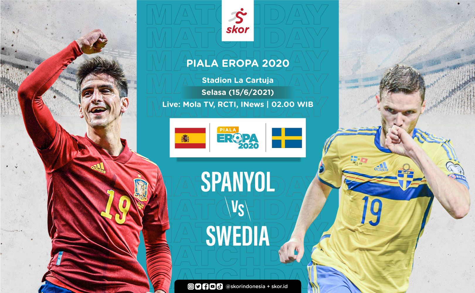 LINK Live Streaming Euro 2020 : Spanyol Vs Swedia, La Furia Roja Jangan Remehkan Blagult