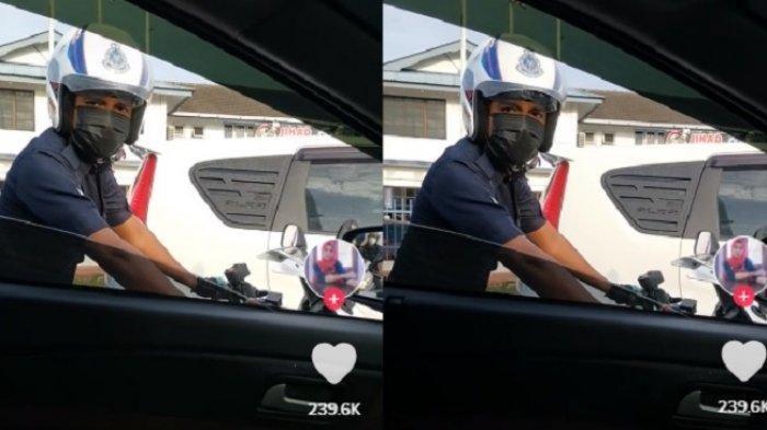 Video Viral, Polisi Cegat Istri Sendiri Karena Menyetir Sambil Main HP, Rayuan Istri Tak Berhasil