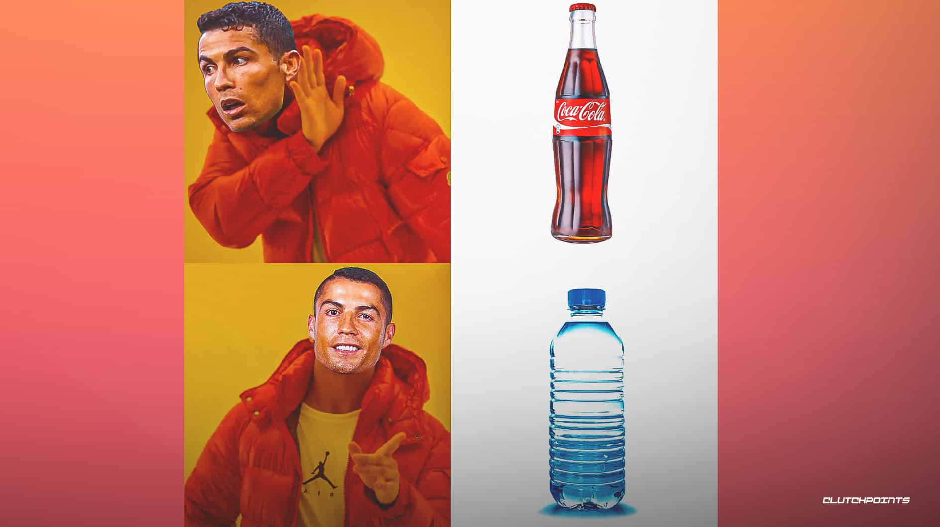 Viral Meme Ronaldo Geser Botol Coca Cola