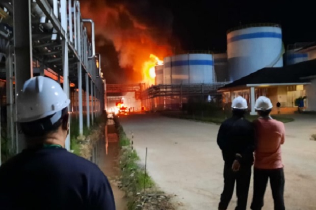 Tangki Pengolahan Sawit di Dumai Riau Terbakar Hebat, 2 Pekerja DikabarkanTewas
