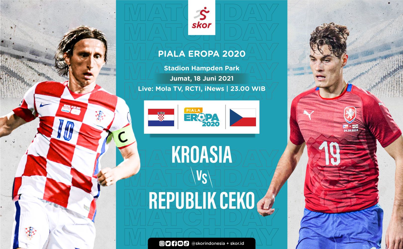 LINK Live Streaming Euro 2020 : Kroasia Vs Republik Ceko, Kroasia Harus Move On dari Kekalahan Oleh Inggris Kemarin !