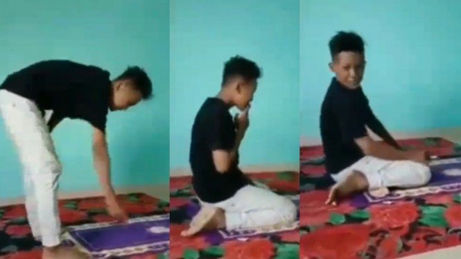 VIRAL VIDEO ! Remaja Rekam Adegan Sholat Sambil Merokok Sambil Ketawa-Ketawa 