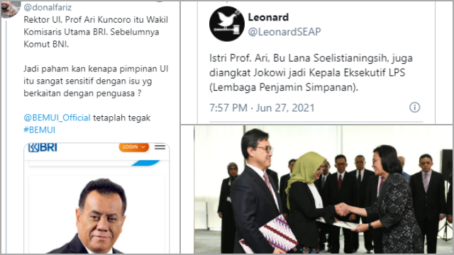 Rektor UI yang Panggil Pengurus BEM Ternyata Jabat Komisaris BUMN, Netizen: Oalah Pantesan!