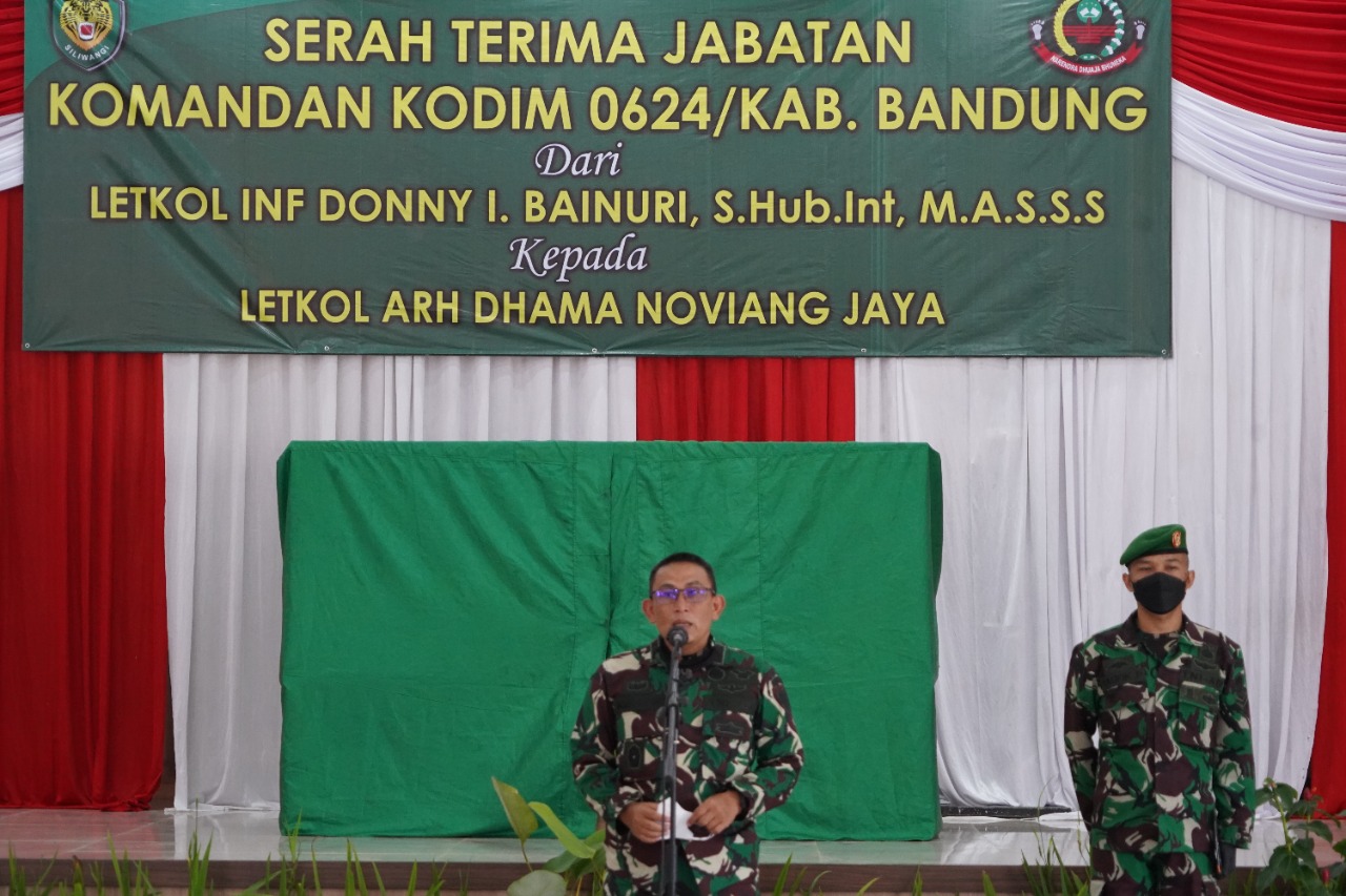 Danrem 062/Tn Pimpin Sertijab Dandim 0624/Kab. Bandung