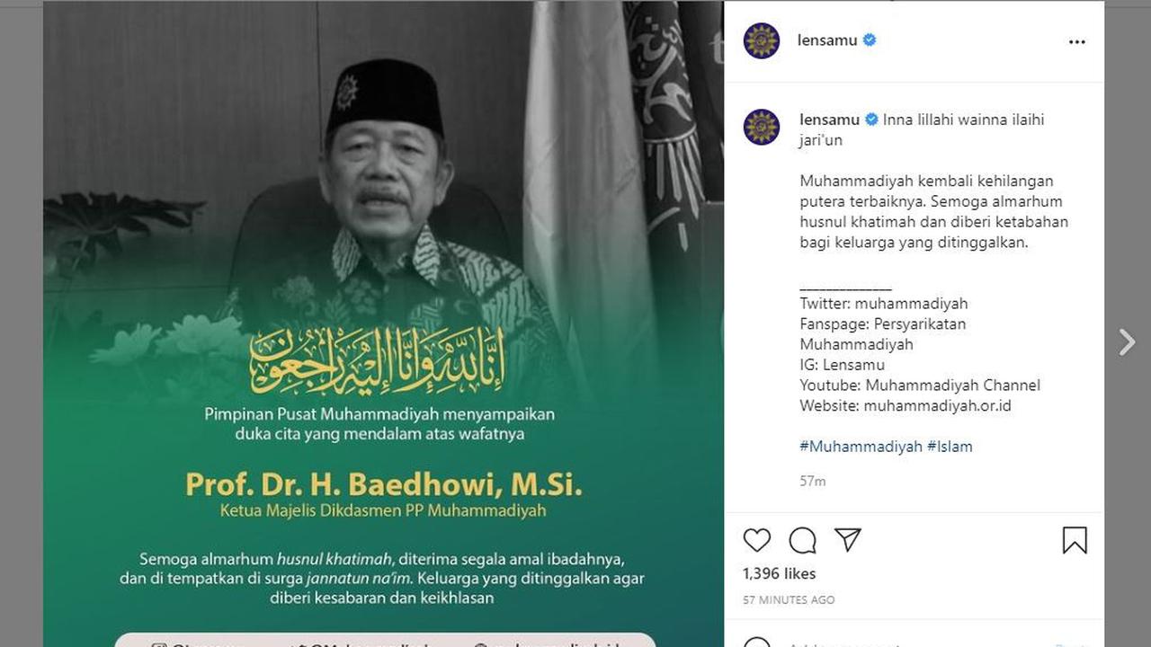 Prof Baidhowi Muhammadiyah Meninggal Dunia