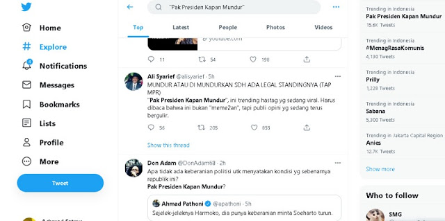 RR Hingga Don Adam Respon Hastag Pak Presiden Kapan Mundur (PPKM) Di Twitter, Ada Apa?