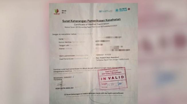 Polisi Amankan Pelaku Pemalsuan Surat Antigen Di Tanjung Pinang 