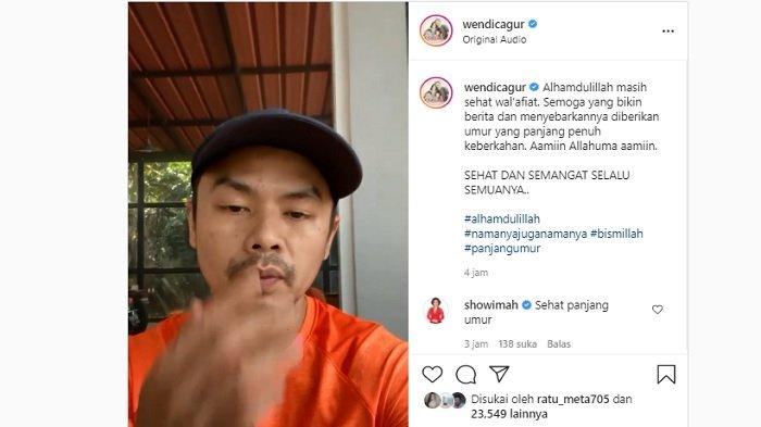 Wendi Cagur Klarifikasi setelah Dikabarkan Meninggal Dunia, Instagram-nya Dibanjiri Komentar   