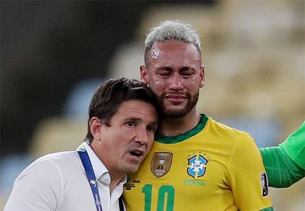 Tangis Neymar Jr Mewarnai Kekalahan Brasil di Final Copa America 2021