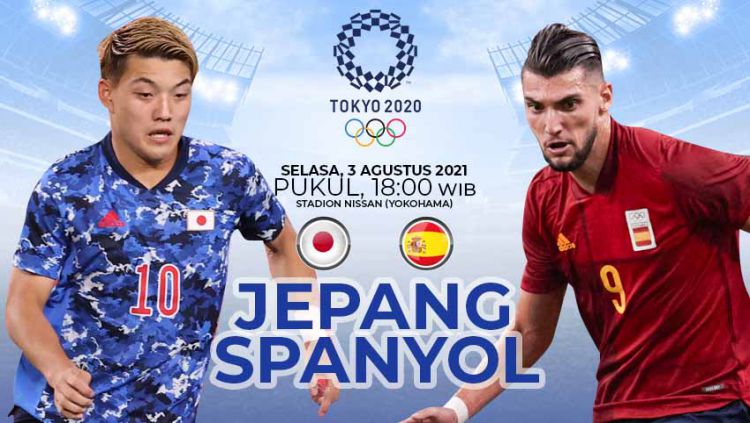 LINK Live Streaming SEMIFINAL Olimpiade Tokyo 2020 Cabang Sepak Bola : Jepang Vs Spanyol Pukul 18.00 WIB, TONTON DISINI !