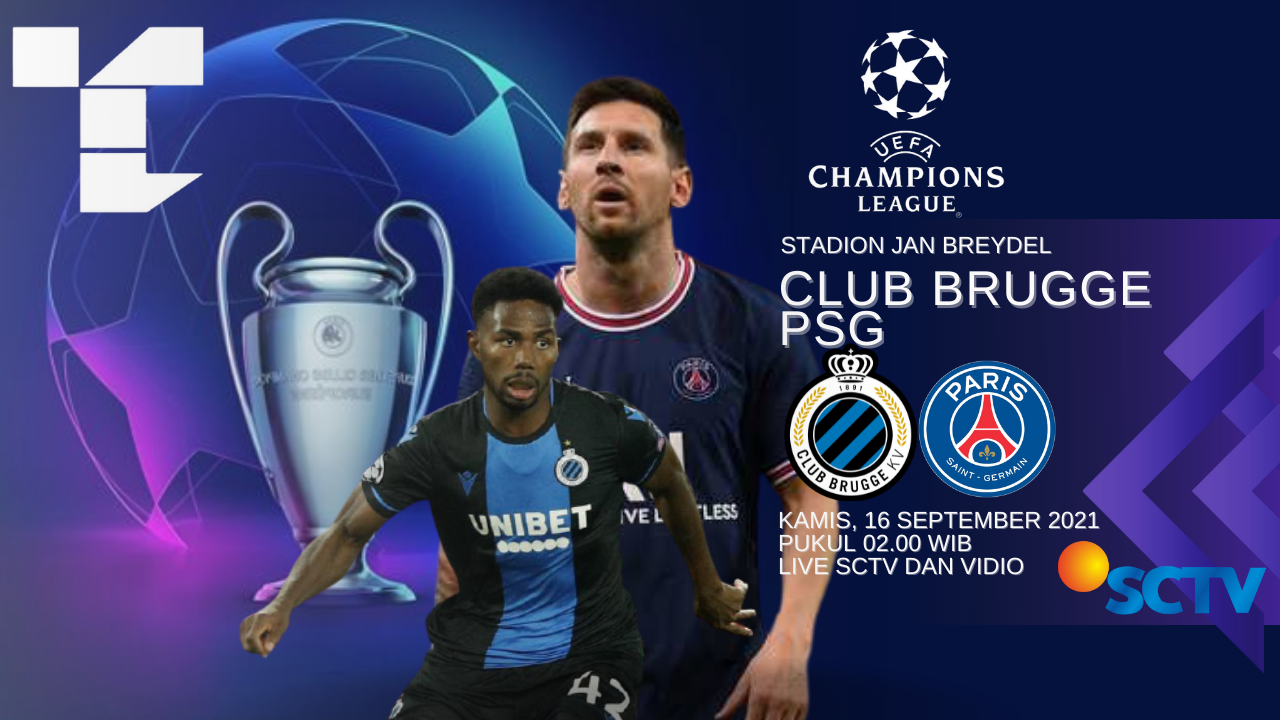 LINK Live Streaming Champions League : Club Brugge Vs Paris Saint-Germain, Trio Neymar-Mbappe- Messi Akan Diturunkan ? 