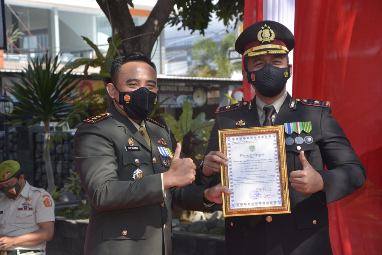 Korem 062/Tn Menyelenggarakan Upacara Secara Virtual dan Syukuran HUT ke-76 TNI Tahun 2021