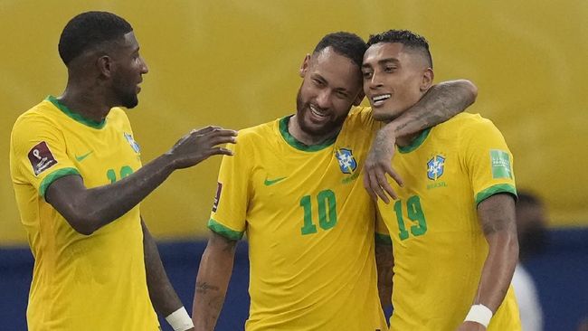 Kualifikasi Piala Dunia: Neymar Gemilang, Brasil Permak Uruguay 4-1
