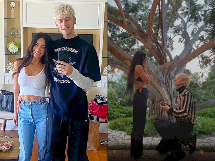 Umumkan Bertunangan, Megan Fox dan Machine Gun Kelly Gelar Ritual Minum