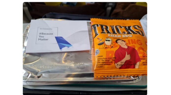 Heboh ! Ada Snack Bergambar Kaesang di Paket Makanan Pesawat Garuda 