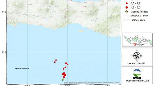 Gempa M 5,2 Guncang Malang, Getaran Terasa Sekitar Dua Detik