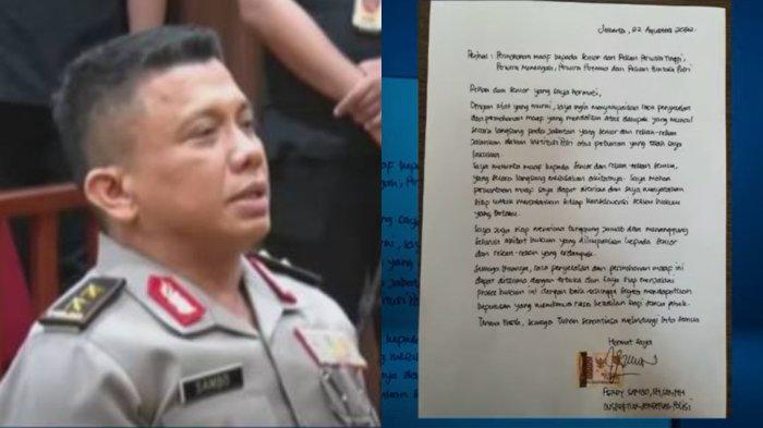 Membaca Karakter Ferdy Sambo Dari Tulisan Tangannya, Cerdas dan Punya Jiwa Leadership Tetapi....