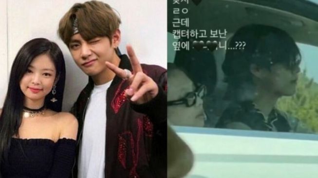 Foto-foto Kedekatn V BTS dan Jennie Blackpink Makin Bermunculan, Kini Ada Foto Diduga V Kecup Jennie 