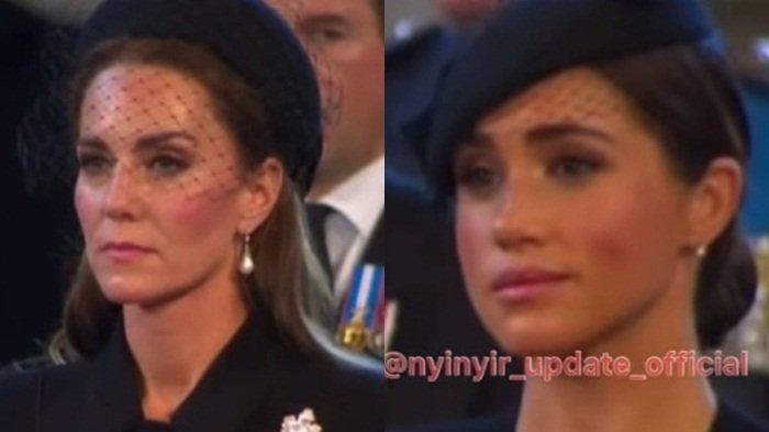 Raut Wajah Kate Middleton dan Meghan Markle Saat Pemakaman Jadi Pusat Perhatian 