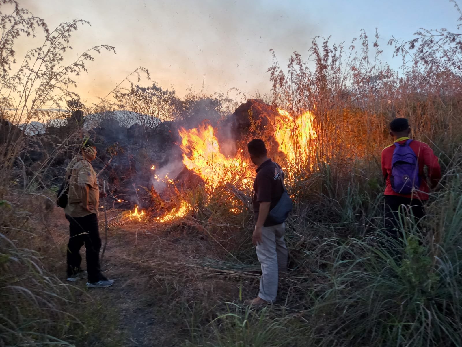 Ciremai Terbakar Lagi Di Blok Cileutik Bagian Utara