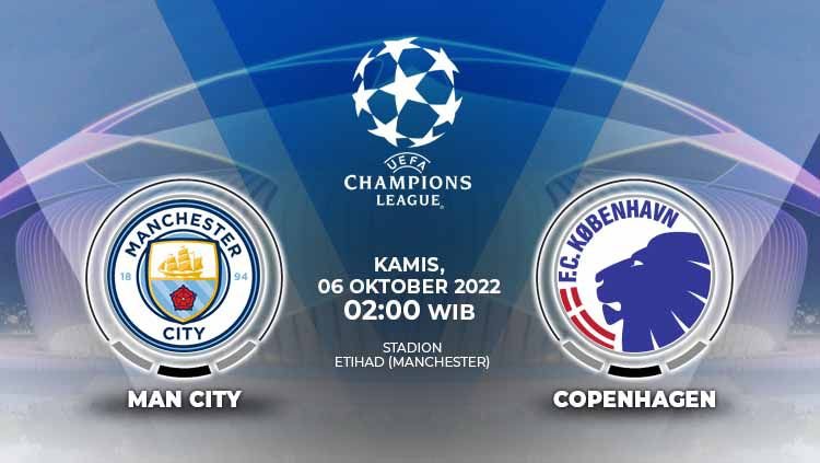 LINK Live Streaming Liga Champions 2022/23 : Manchester City VS FC Copenhagen