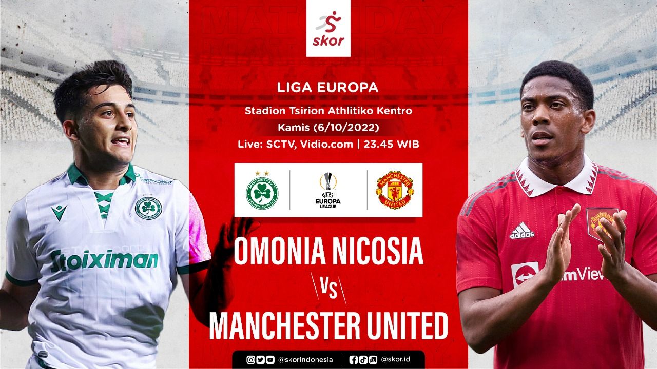 LINK Live Streaming Europa League: Omonia Nicosia vs Manchester United, Malam Nanti Pukul 23.45 WIB ! Saksikan Disini !