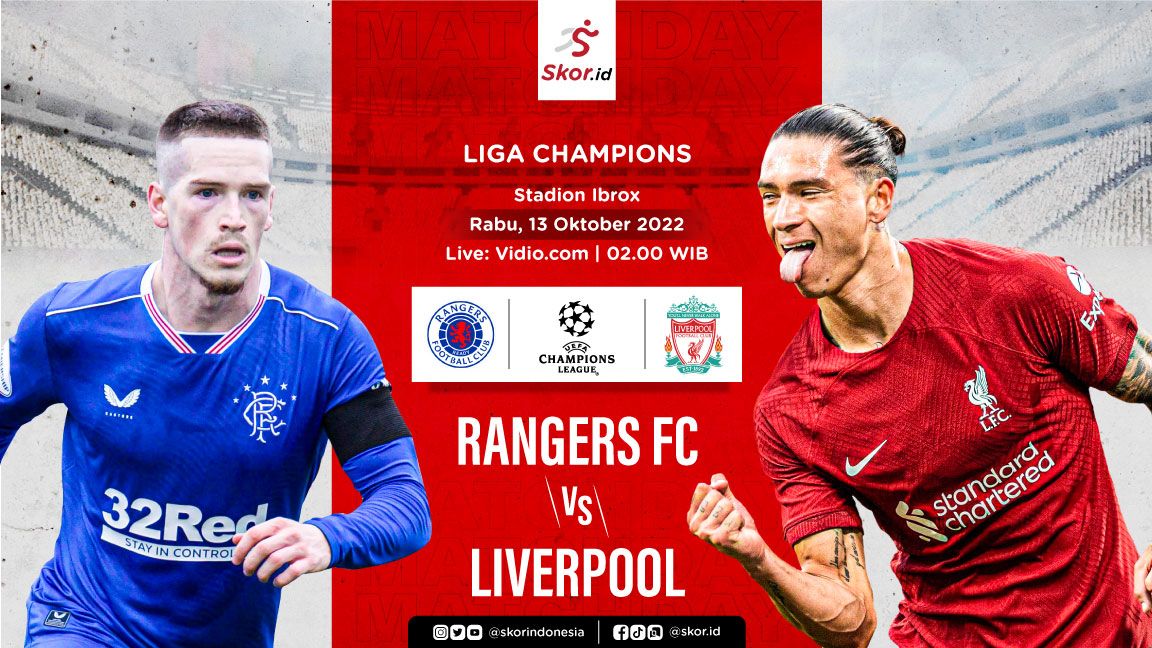 LINK Live Streaming Champions League: Rangers Vs Liverpool, The Reds Bisa Menang Lagi Tidak Bermain di Anfield ? 