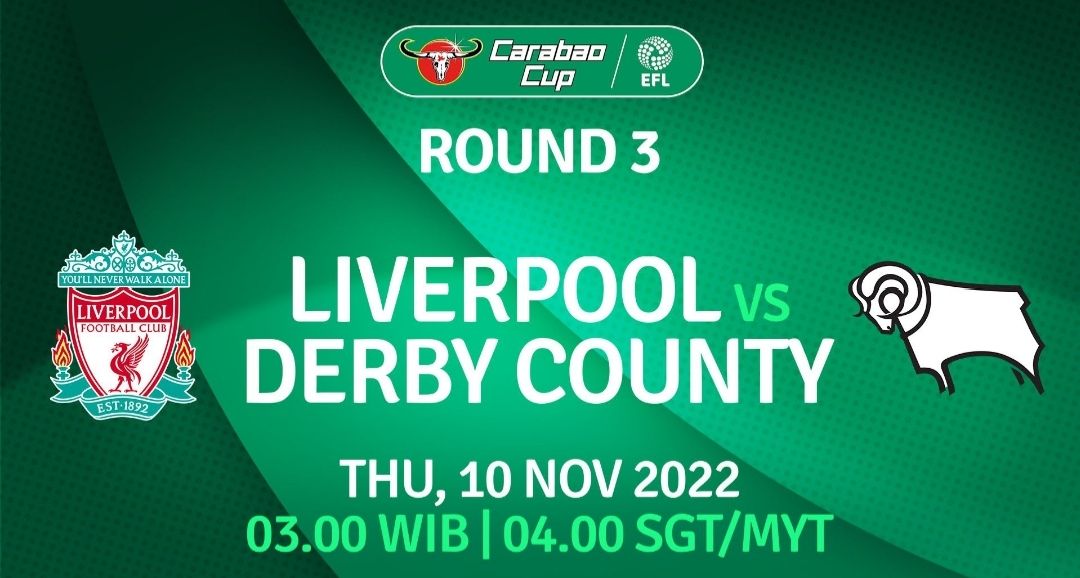 LINK Live Streaming Carabao Cup: Liverpool Vs Derby County, The Reds Turunkan Pemain Lapis Kedua ? 